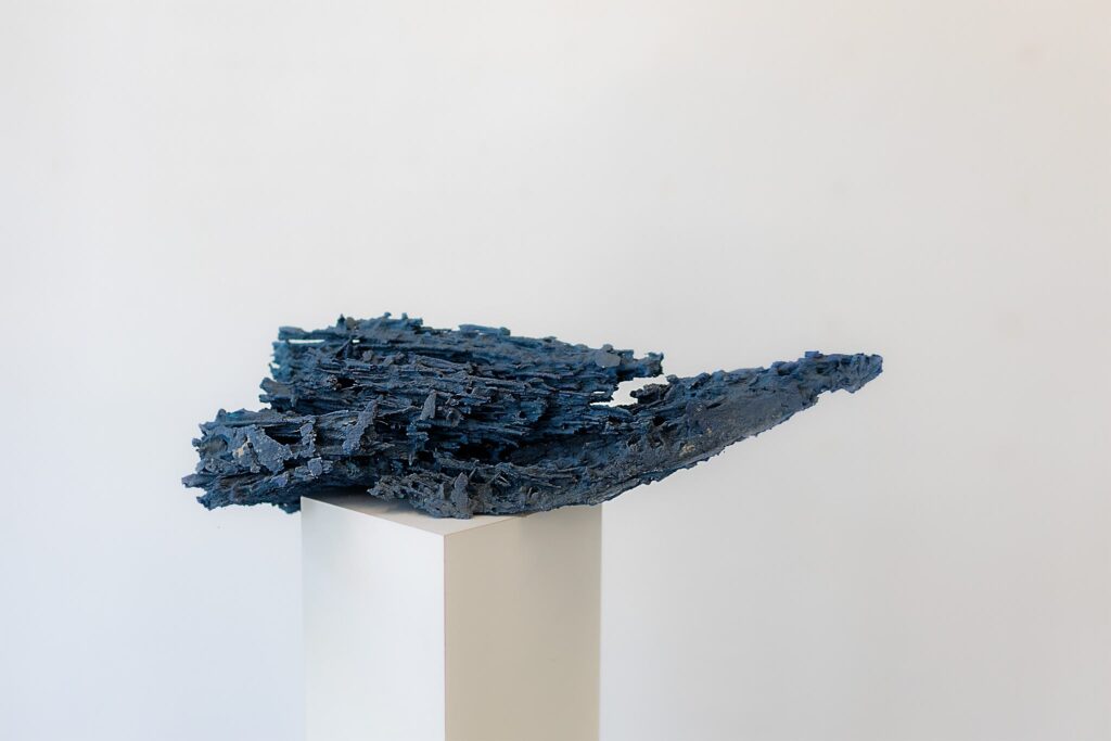 Emil Cassian Dumitras - Wedge II , porcelain, oxides, glaze, 50 x 70 x 60 cm