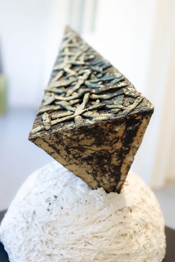 Emil Cassian Dumitraș - Wedge III, porcelain, tile, glazes, 80 x 50 x 50cm