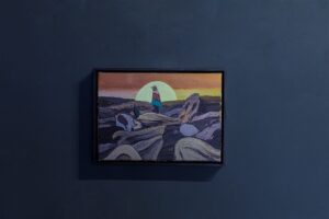 Robert Fekete - Learning the Stars, acrylic on canvas, 35 x 25 cm