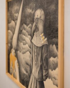 Lucian Szekely-Rafan - The Plague, mixed media, pencil on paper, coffee, 114 x 151.4 cm